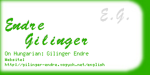 endre gilinger business card